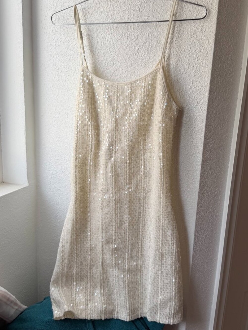12th Tribe Solea White Sequin Mini Dress – Bridal, Size Small - Picture 3 of 8